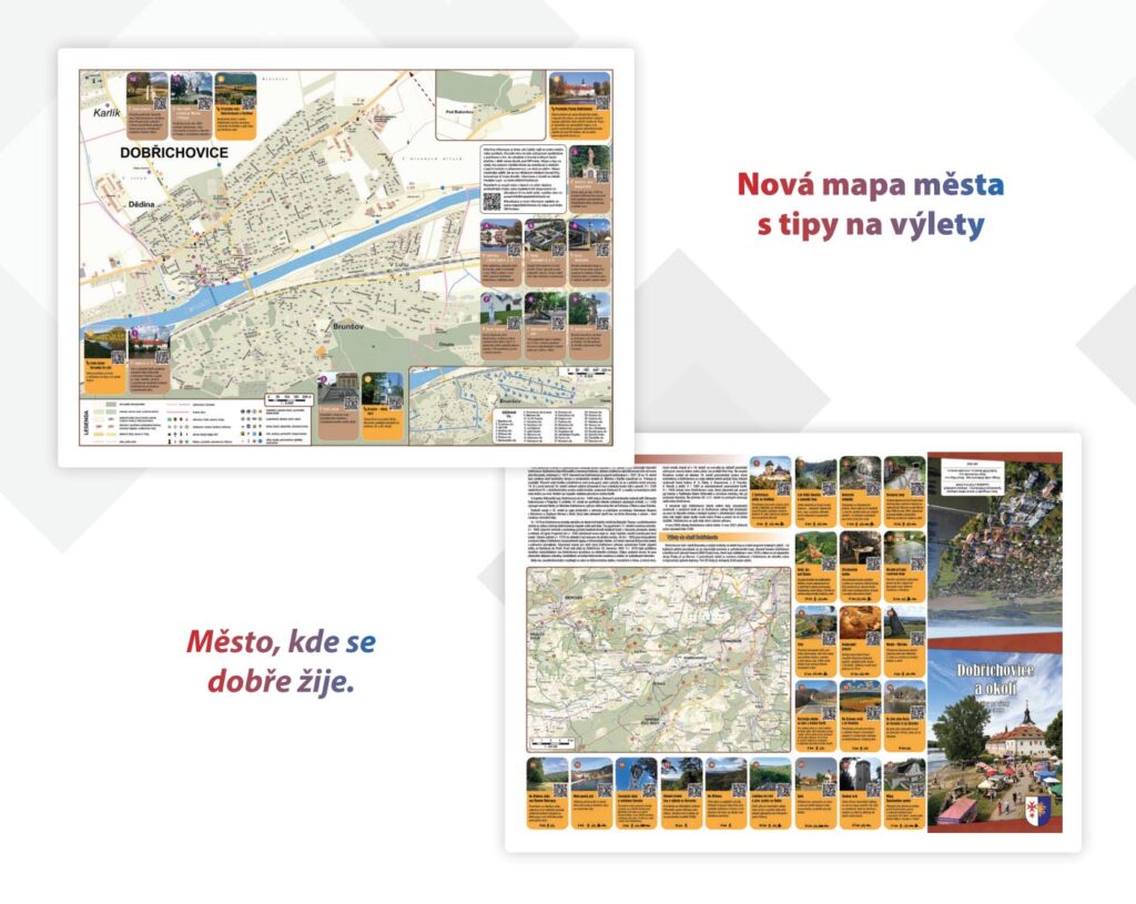 Papírová mapa Dobřichovic